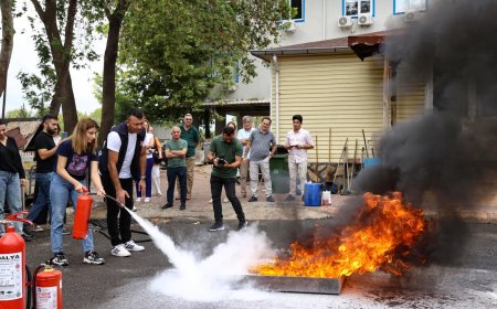 Büyükşehir Çalışanlarına Yangın Eğitimi ve Tatbikat Düzenlendi.
