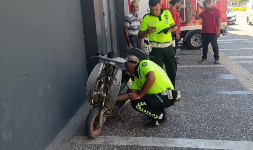 Kamyonet Aynasına Çarpan Elektrikli Bisiklet Sürücüsü Yaralandı