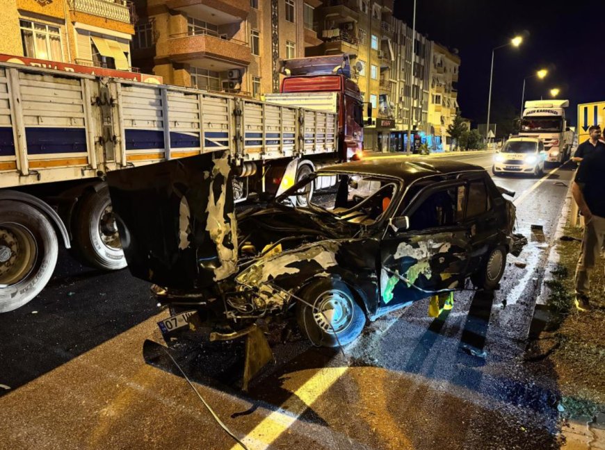 Gazipaşa'da Korkutan Kaza: Tırla Çarpışan Otomobilin Sürücüsü Ağır Yaralandı