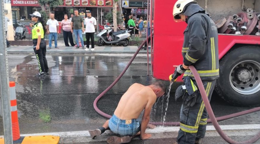 Antalya'da Benzinle Kendini Yakmak İstedi, Gözüne Kaçınca Eylemini Bitirdi