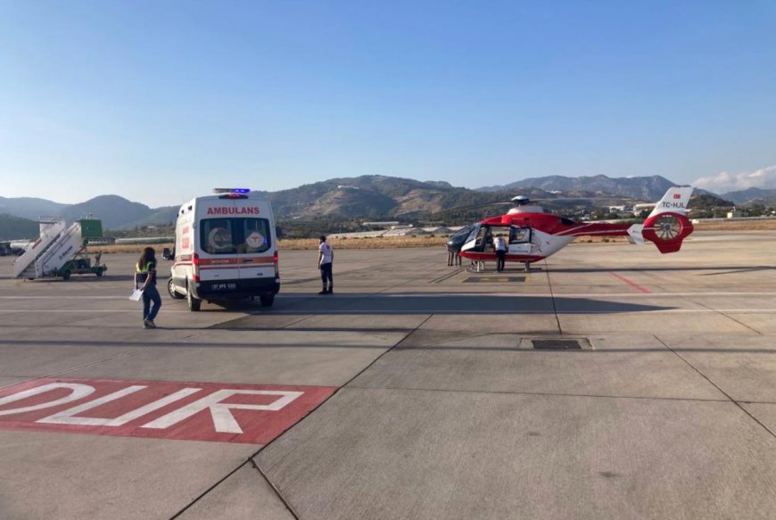 Antalya'da Zatürre Teşhisi Konulan Bebek İçin Helikopter Ambulans Seferberliği