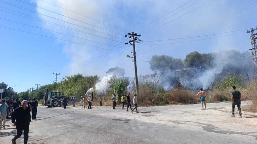 Manavgat'ta Makilik Alan Yangını Villaları Tehdit Etti