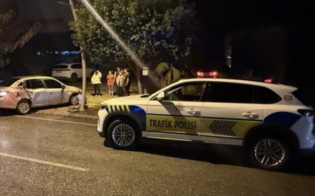 Gazipaşa'da Şüpheli Kaza: Kaldırımdaki Ağaçlara Çarptıktan Sonra Sürücü Olay Yerinden Firar Etti.