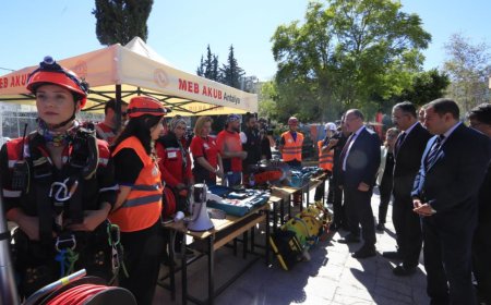 Antalya'da İtfaiye, AFAD ve Tüm Kurumlar Tek Nefes Oldu: Öğrenciler Arama Kurtarma Ekiplerini Tanıdı.