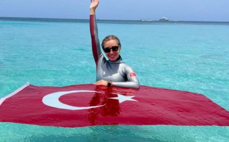 Milli Dalgıç Şahika Ercümen'den Cumhuriyet'in 102. Yılına Özel Rekor Denemesi: Kaş'ta Nefesler Tutulacak.