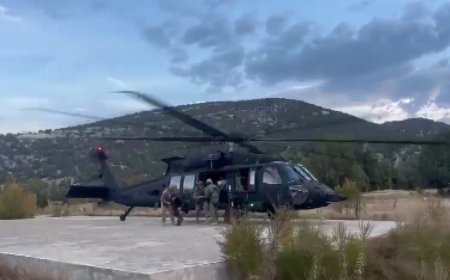 Akseki Saksağan Dağı'nda Kaybolan Jeoloji Mühendisleri Askeri Helikopterle Kurtarıldı