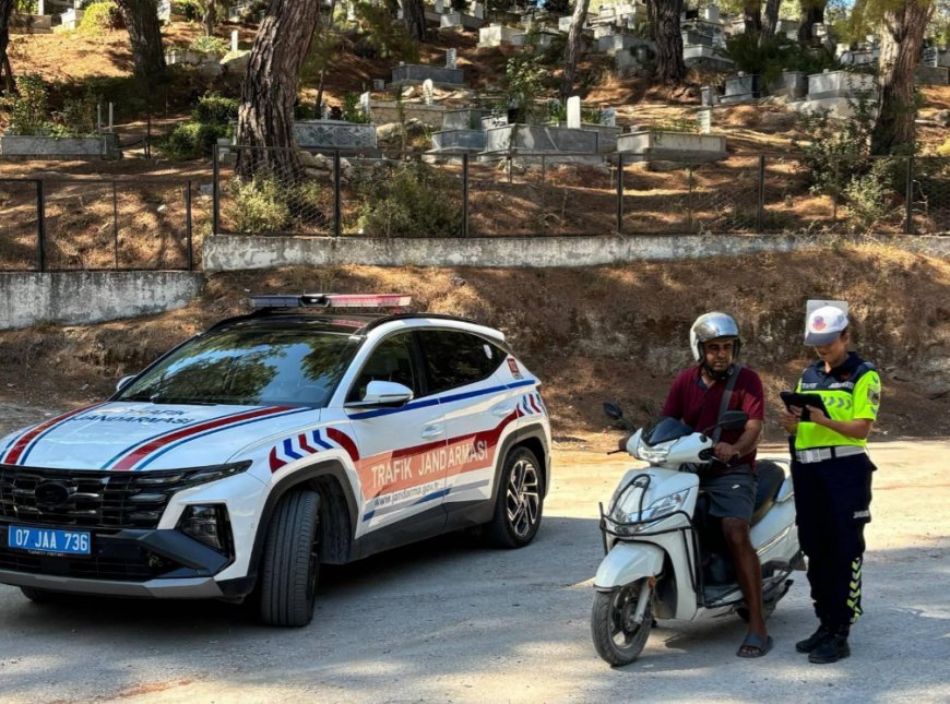 Jandarmadan Motosiklet ve Motorlu Bisiklet Denetimi