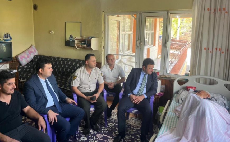Gazipaşa Kaymakamı’ndan Kore Gazisine Dünya Yaşlılar Günü Ziyareti.