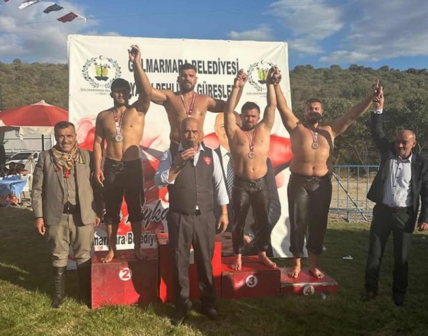 Kemer Belediyesi Güreşçisi Kemal Berke Kaya, Yağlı Güreşlerde Kürsüye Çıktı!