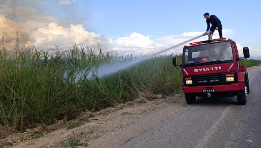 Manavgat'ta Çöp Yasağına Rağmen Atılan Moloz ve Atıklar Yangın Çıkardı