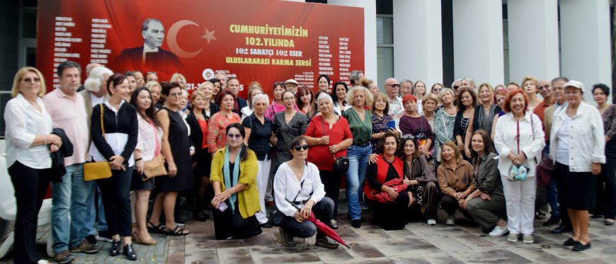 ANTALYALI sanatçılar 'Cumhuriyetimizin 102. Yılında 102 Sanatçı 102 Eser' adlı uluslararası karma sergide buluştu