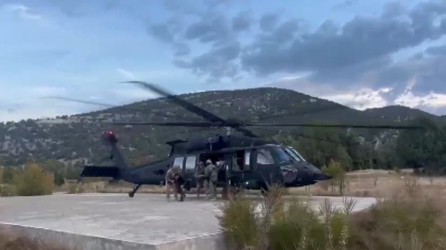 Akseki Saksağan Dağı'nda Kaybolan Jeoloji Mühendisleri Askeri Helikopterle Kurtarıldı