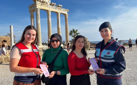 Jandarmadan Antik Side'de Kadına Şiddetle Mücadele Eğitimi: KADES Tanıtıldı