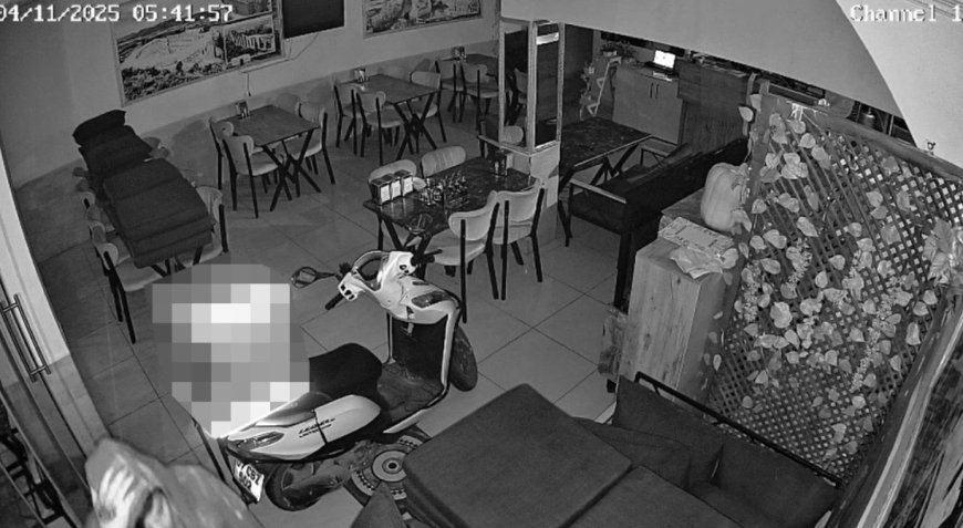 Serik’te Restoran Soygunu: Hırsız Kameranın Elektriğini Kesti, Kasa ve Motosikleti Çaldı