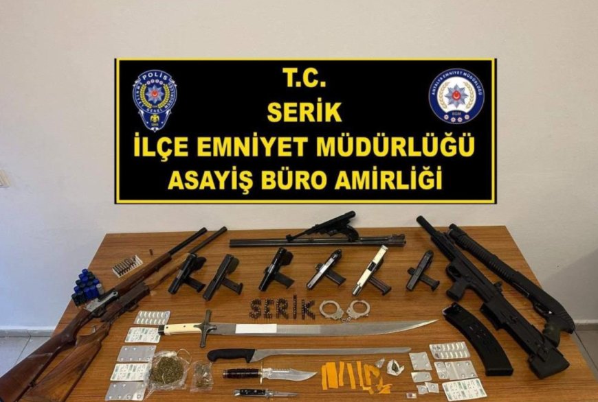 Serik Cumhuriyet Başsavcılığı Koordinesinde: Uyuşturucu ve Silah Tacirlerine Yönelik Operasyon
