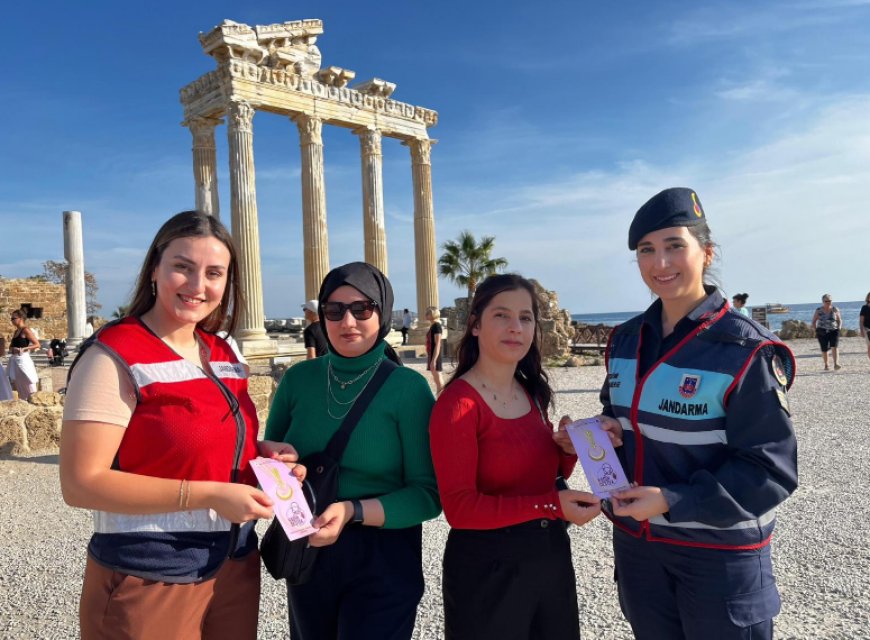 Jandarmadan Antik Side'de Kadına Şiddetle Mücadele Eğitimi: KADES Tanıtıldı
