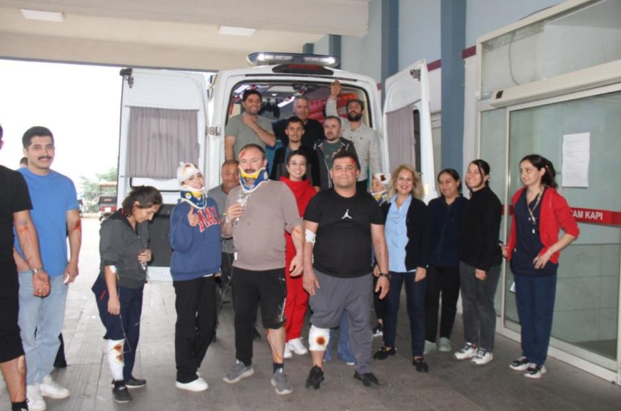 Serik Devlet Hastanesi'nde Nefes Kesen Acil Servis Tatbikatı: Gerçeğini Aratmadı