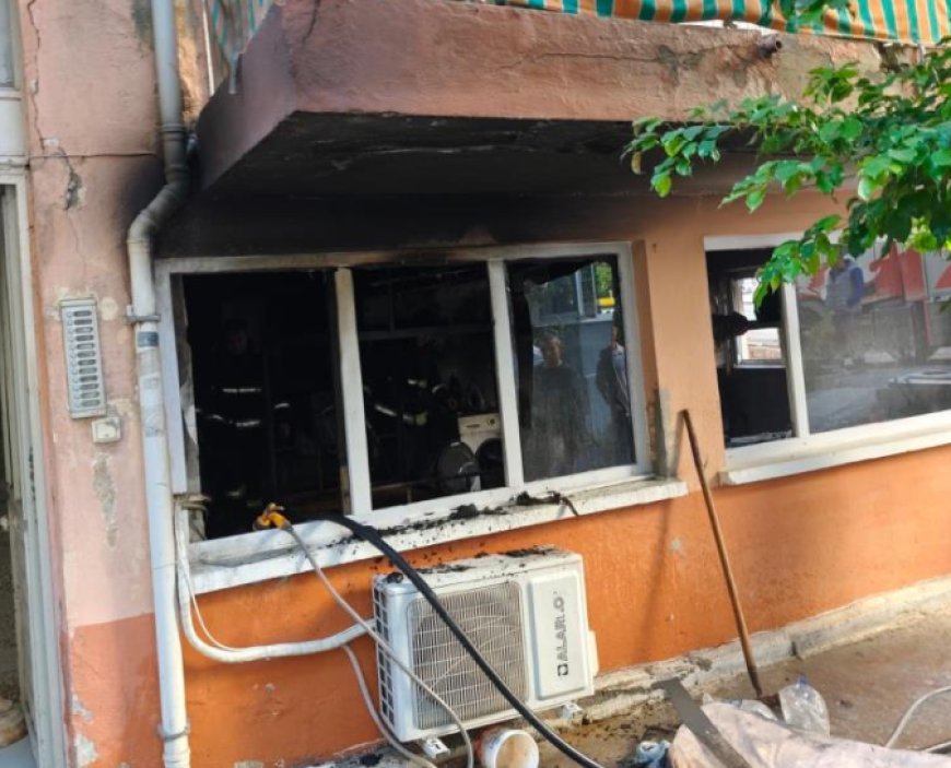 Alanya’da apartmanın giriş katında çıkan yangın korkuttu