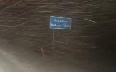 Antalya'da yılın  ilk karı yağdı, Antalya-Konya karayolu beyaza büründü