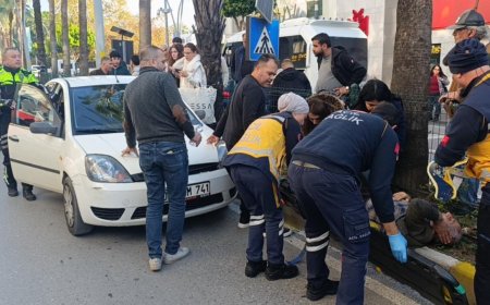 MANAVGAT’TA KORKUTAN KAZA: Yaya Geçidinde Otomobil Çarpan Yaşlı Adam Yaralandı