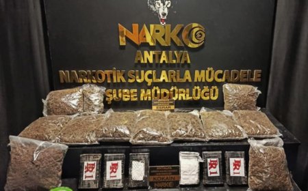 Antalya Emniyeti'nden dev operasyon!  18 kilodan fazla zehir ele geçirildi.