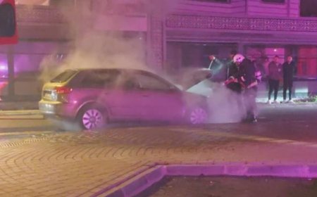 Antalya'da Otomatik Arabayı İterek Çalıştırmaya Kalkınca Yandı.