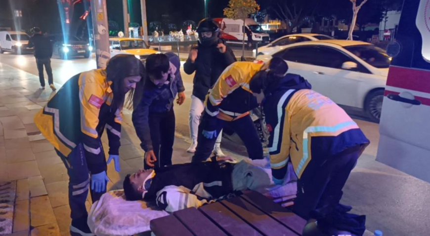 Manavgat’ta Korkutan Kaza! Motosiklet Sürücüsü Yola Savruldu