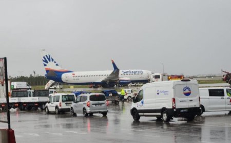 Antalya Havalimanı'nda Korku Dolu Anlar: Uçağın Tekeri Çıktı, Kanadı Parçaladı!