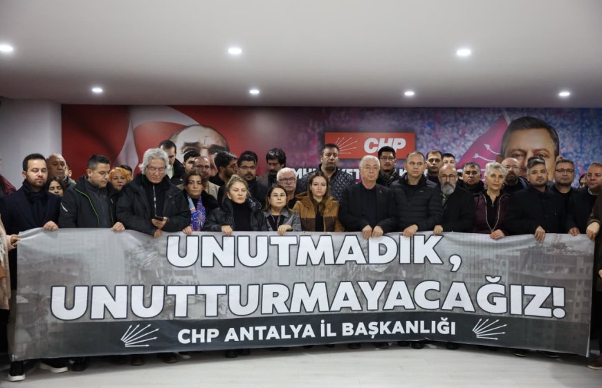Antalya Büyükşehir ve CHP İl Başkanlığı’ndan Ortak Anma Töreni