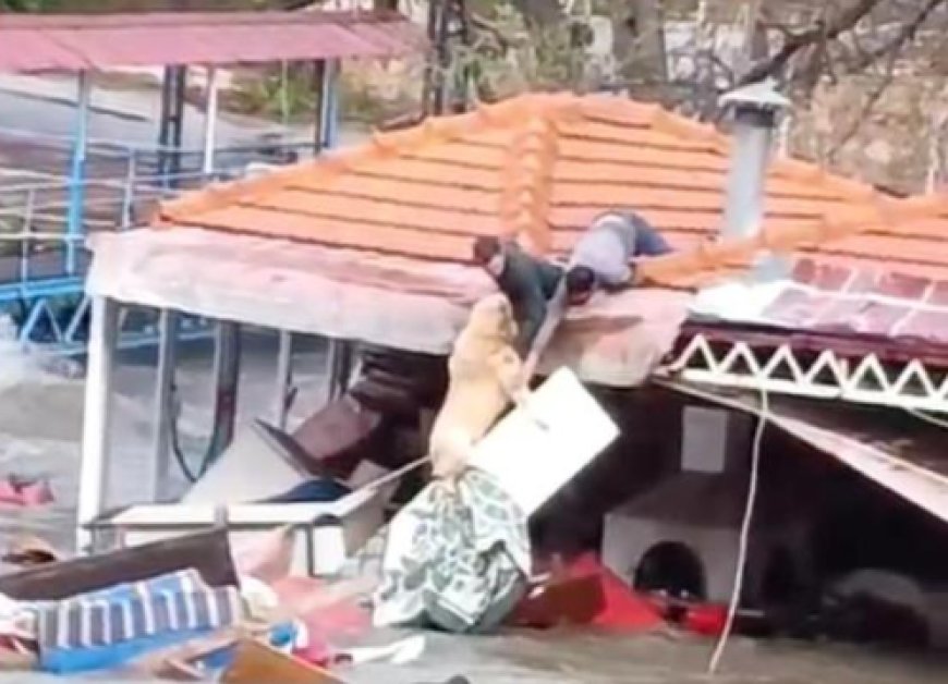 Alanya’da Sel Baskını: Akıntıya Kapılan Köpeği Sahibi Son Anda Kurtardı