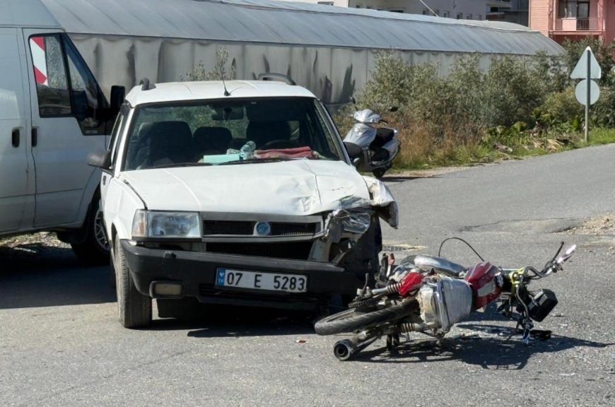 Gazipaşa’da Trafik Kazası: Motosiklet Sürücüsü Yaralandı