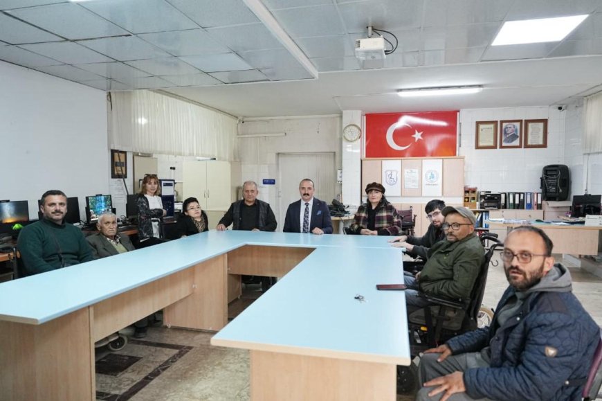 Konyaaltı’nda "Engelsiz" İstişare: Cem Kotan Sakatlar Derneği Yönetimiyle Buluştu