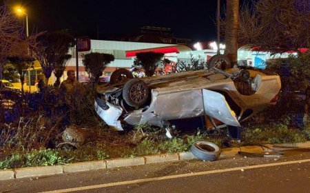 Gazipaşa’da Korkutan Kaza: Kontrolden Çıkan Otomobil Takla Attı