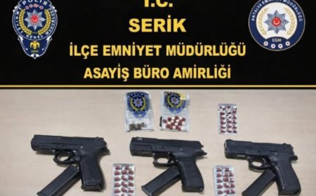Serik’te "Huzur" Operasyonu: Silahla Dehşet Saçan 7 Kişi Tutuklandı!