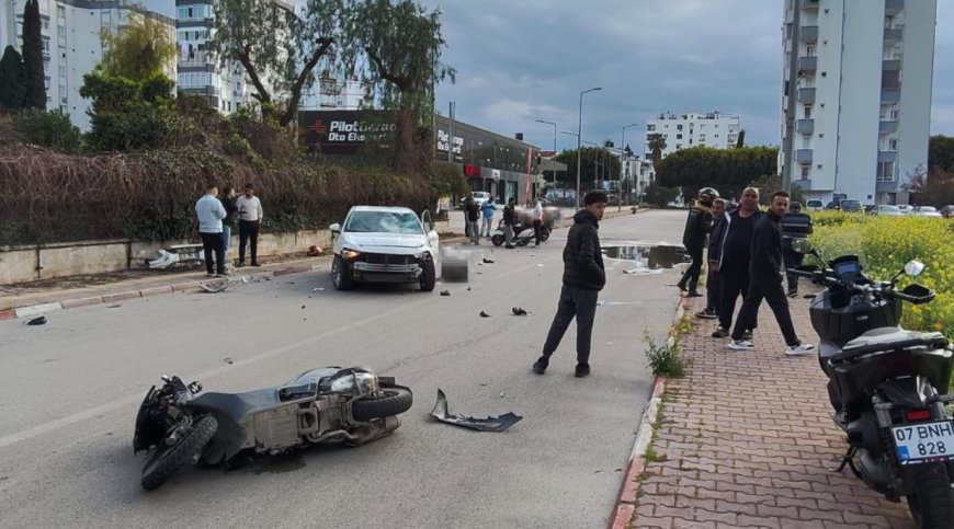 Muratpaşa’da Otomobil ile Çarpışan Motokurye Hayatını Kaybetti.