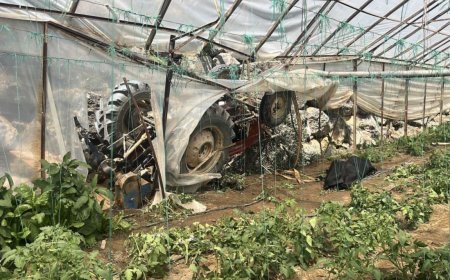 Alanya'da Traktör Seraya Devrildi: Genç Sürücü Kurtarılamadı