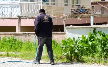 Antalya Korkuteli’nde Bahar Mesaisi: İlaçlama ve Temizlik Çalışmaları Hız Kazandı