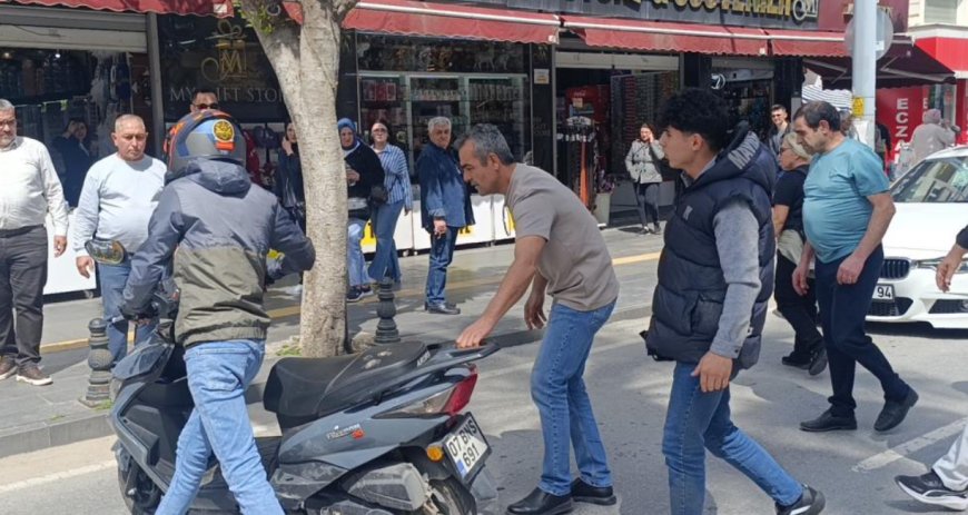 Manavgat Antalya Caddesi’nde Motosiklet Kazası: Sürücü Metrelerce Sürüklendi
