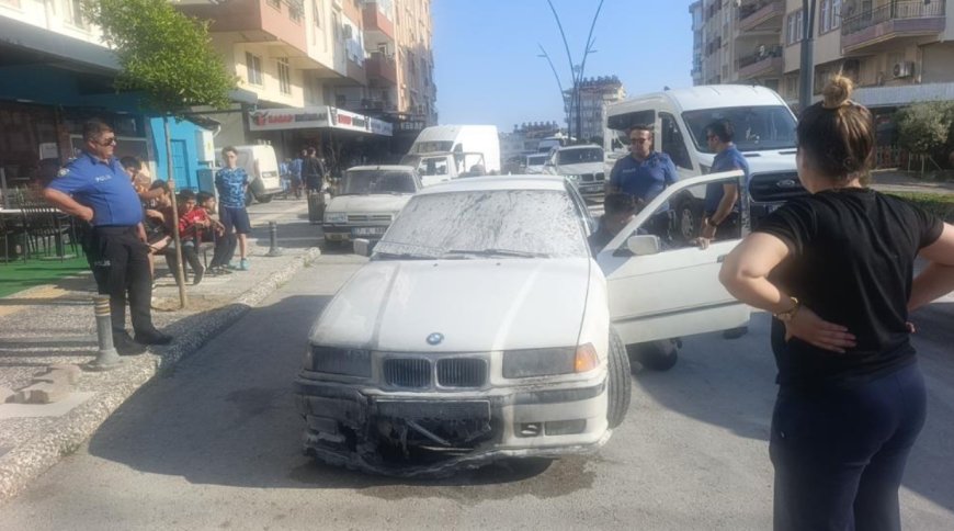 Manavgat'ta Can Pazarı: Alev Alan Otomobilden Bebeklerini Son Anda Kurtardılar!