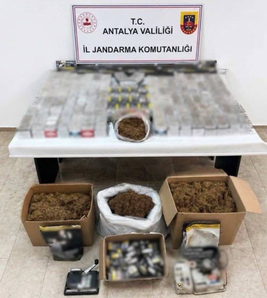 Antalya Jandarmasından Kaçak Tütün Operasyonu: Binlerce Makaron Ele Geçirildi