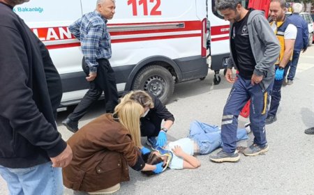 Manavgat Hastane Caddesi’nde Çarpışma: Motosiklet ve Bisikletli Genç Yaralandı