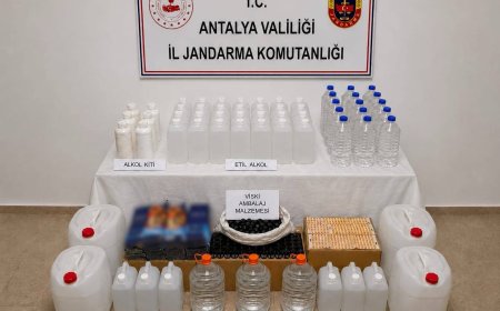 KONYAALTI'NDA KAÇAK ALKOL OPERASYONU: 160 LİRE ETİL ALKOL ELE GEÇİRİLDİ