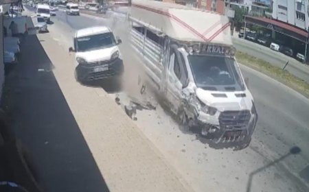 Lastik Patladı, Direksiyon Hakimiyeti Kayboldu: Serik’te Ucuz Atlatılan Kaza!