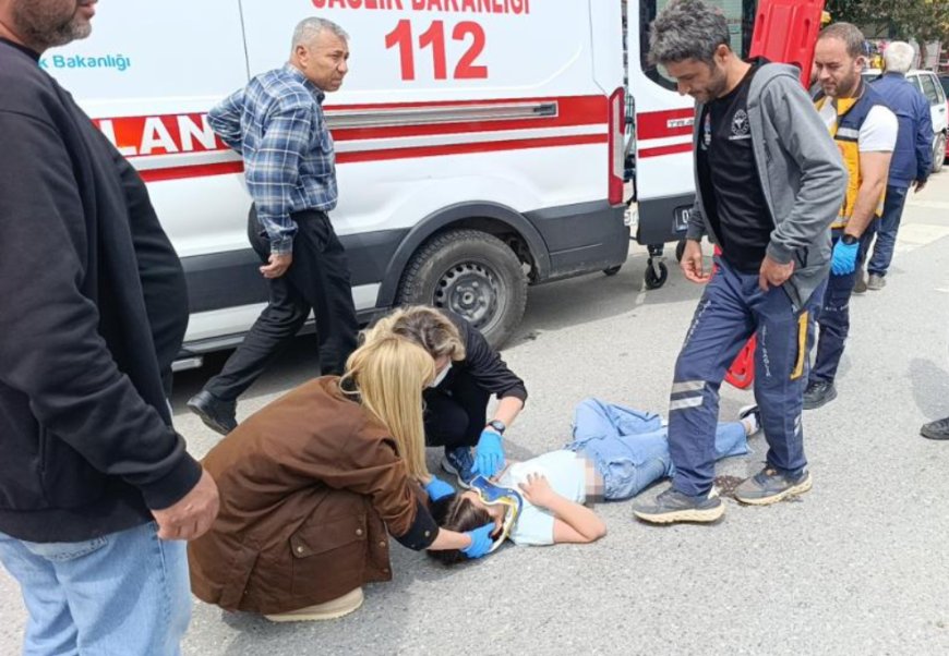 Manavgat Hastane Caddesi’nde Çarpışma: Motosiklet ve Bisikletli Genç Yaralandı