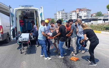 Manavgat'ta Yola Dökülen Yağ Kazaya Neden Oldu: 1 Yaralı