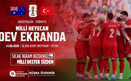 Büyükşehir’den Milli Maç Coşkusu Olbia Kent Meydanı’nda
