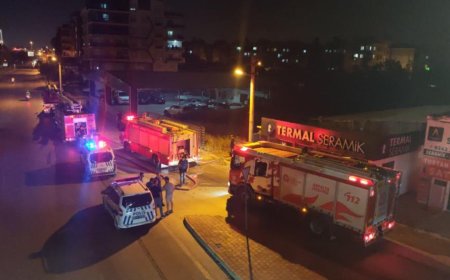 Antalya’da Seramik Dükkanında Korkutan Yangın