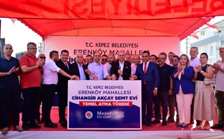 Cihangir Akçay Semt Evi’nin temeli yoğun katılımla atıldı.