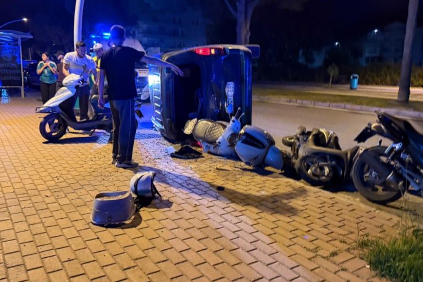 Gazipaşa'da Kontrolden Çıkan Otomobil Takla Attı: 1 Yaralı