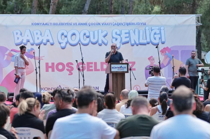 Konyaaltı’nda Babalar Günü Coşkusu: Baba Çocuk Şenliği Renkli Görüntülere Sahne Oldu